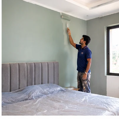 Bedroom Painting service photo showing the work