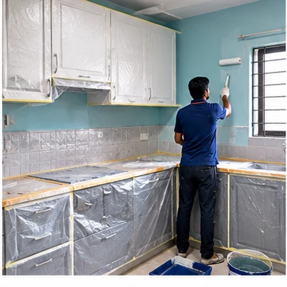 Kitchen Painting service photo showing the work